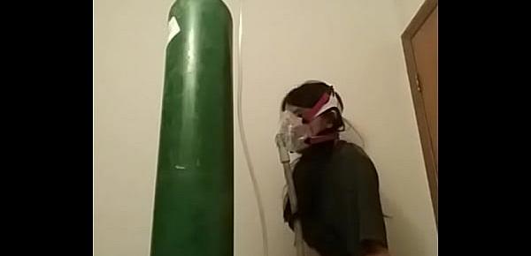  Penis tickeling oxygen mask fun